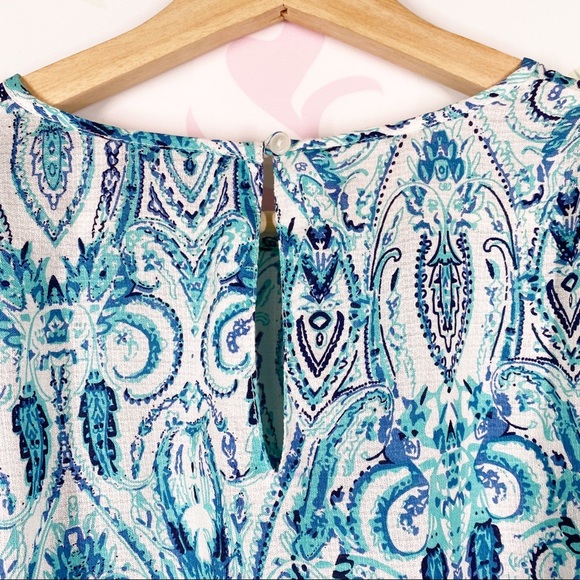 Lucky Brand Teal Paisley Print Sleeveless Top S - Picture 7 of 10